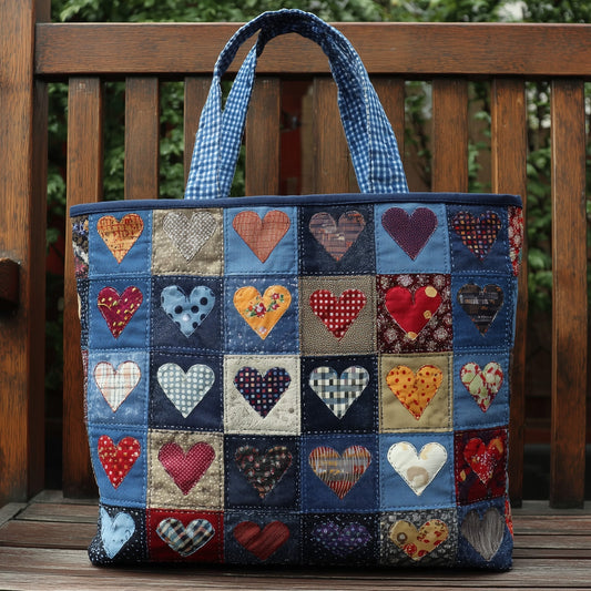 The Heart Patchwork Quilted Tote 5581