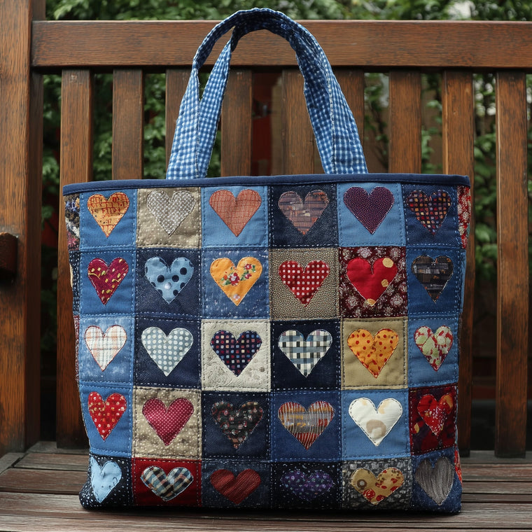 The Heart Patchwork Quilted Tote 5581
