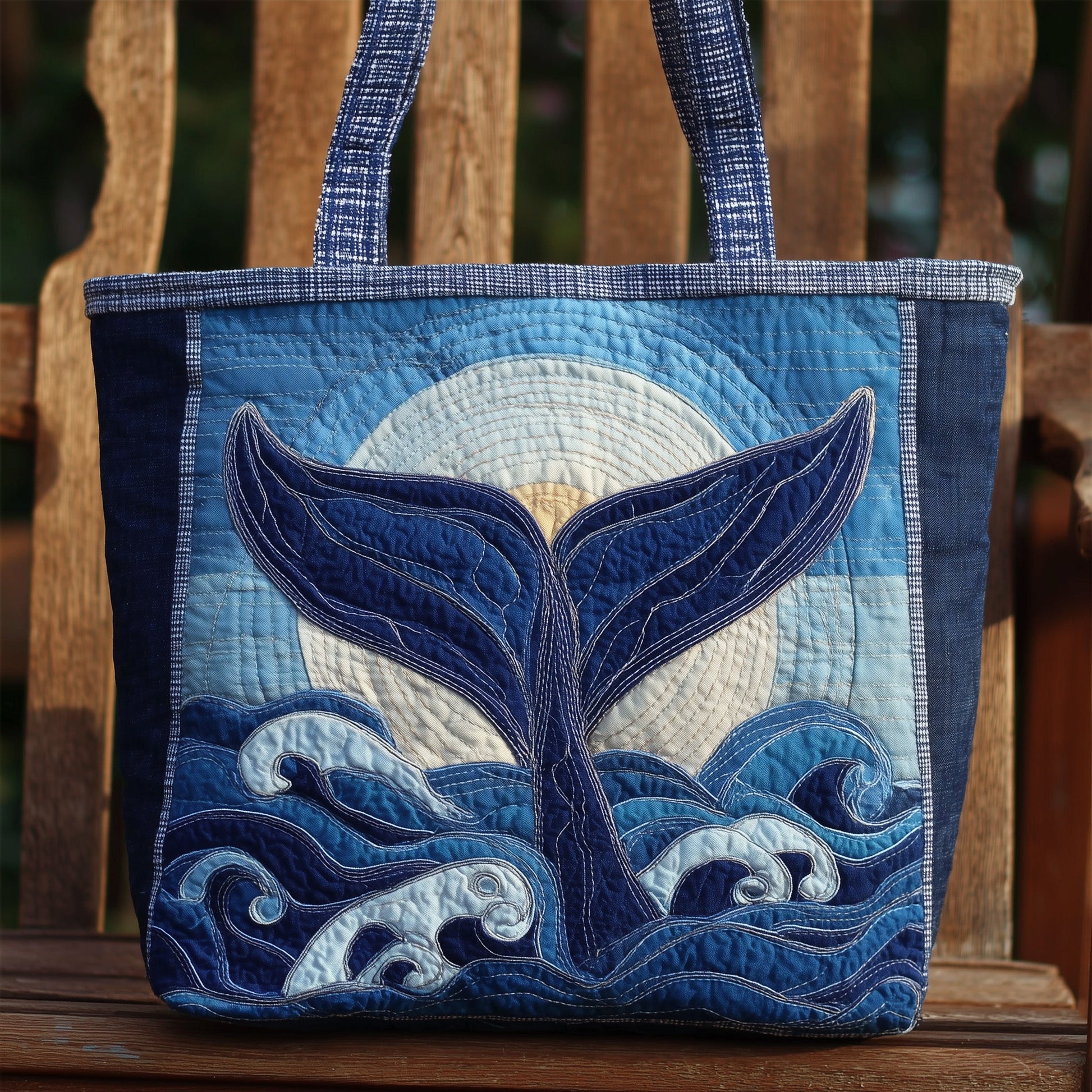 The Blue Whale Quilted Tote