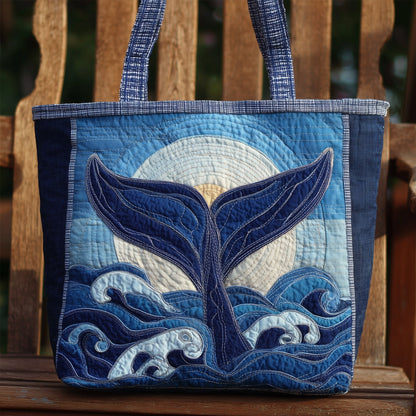 The Blue Whale Quilted Tote