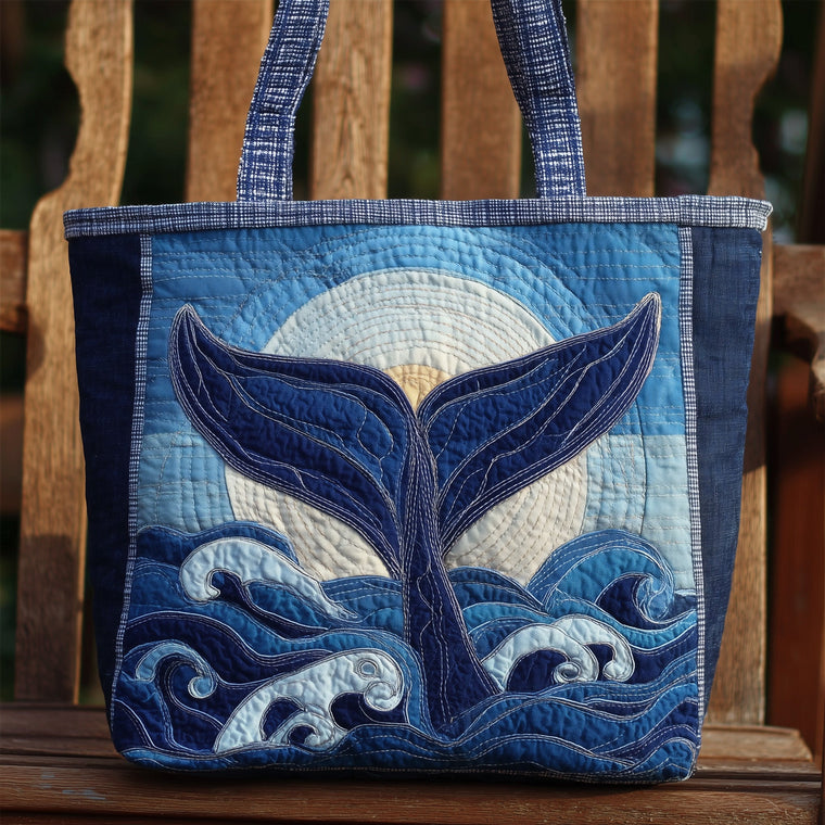 The Blue Whale Quilted Tote