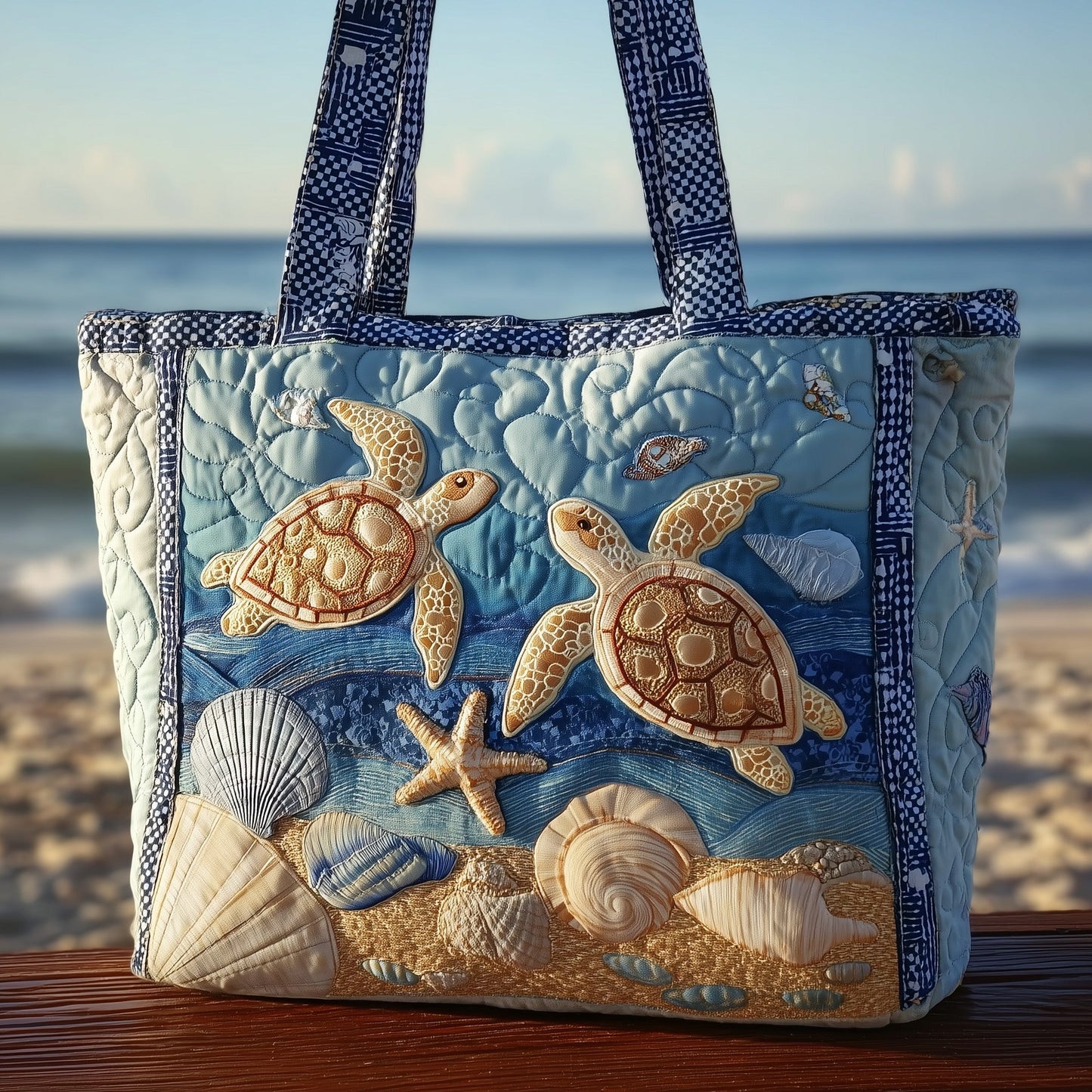 Everyday Turtle Drift Quilted Tote