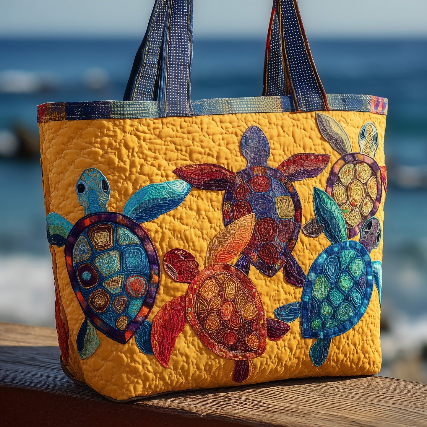 Everyday Ocean Whispers Quilted Tote