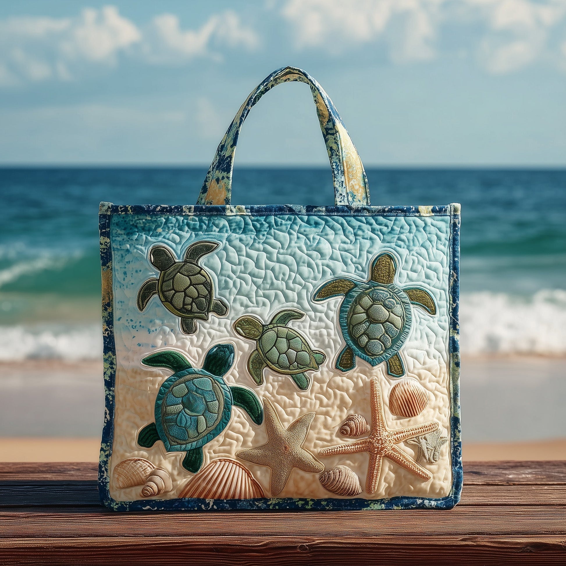 Everyday Coastal Grace Quilted Tote