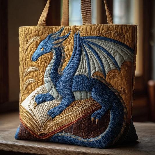 The Bookworm Dragon Quilted Tote 5735