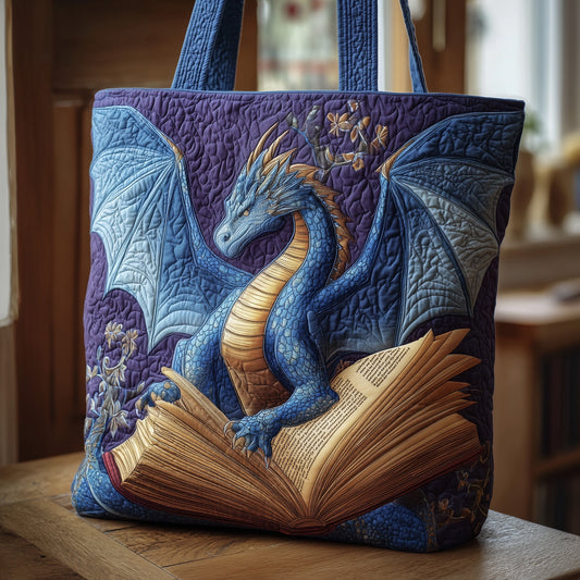 Blue Dragon Book Tote Bag