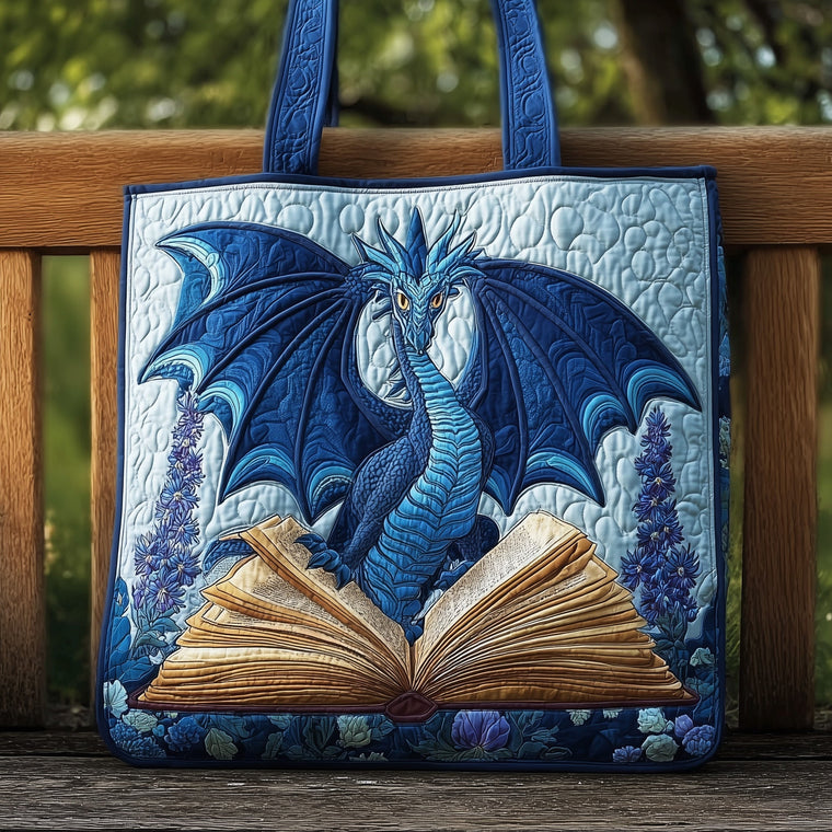 The Book Dragon Quilted Tote 5740
