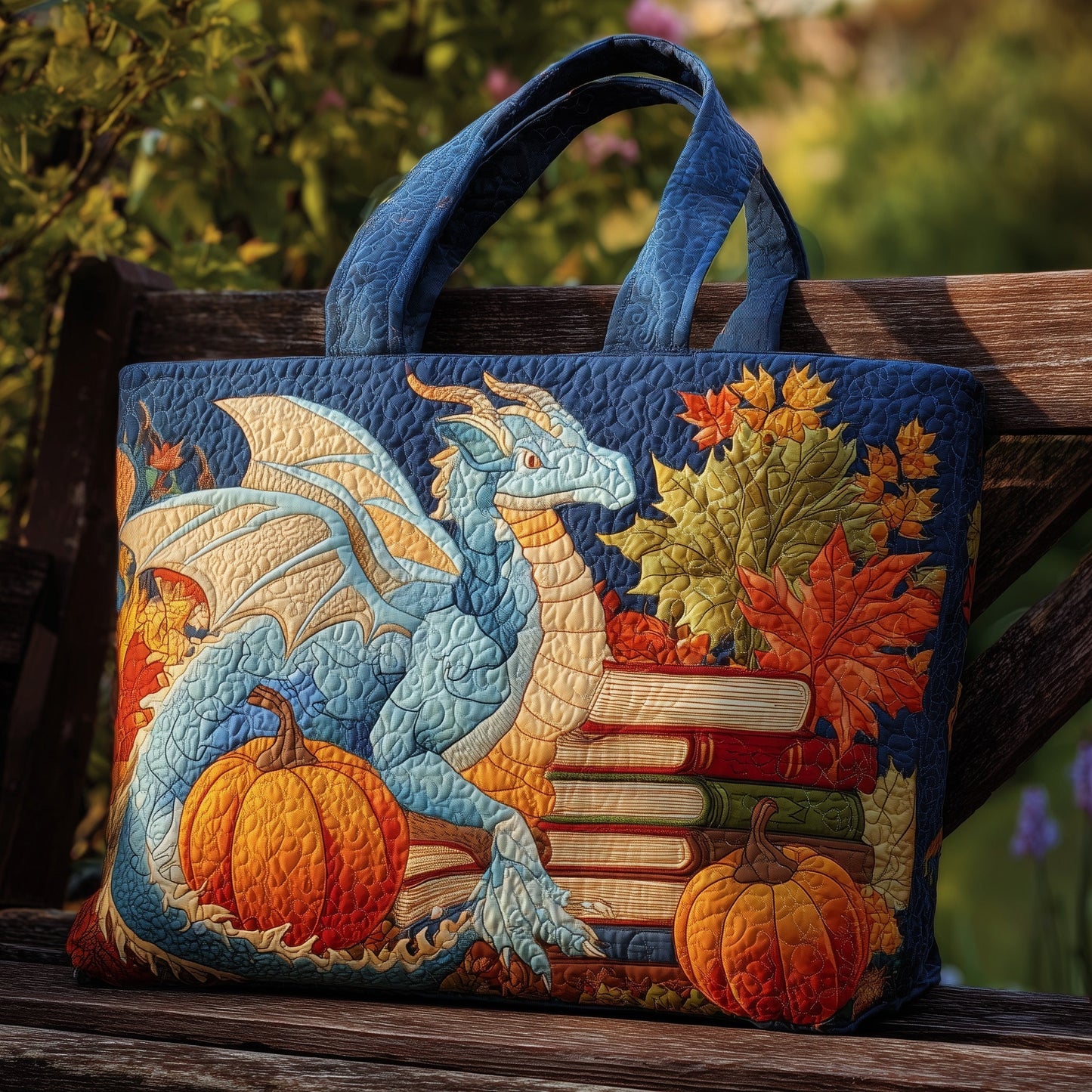 Dragon Autumn Leaves Tote Bag
