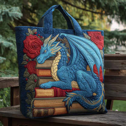 Everyday Blue Dragon Quilted Tote