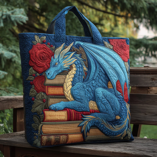 Everyday Blue Dragon Quilted Tote