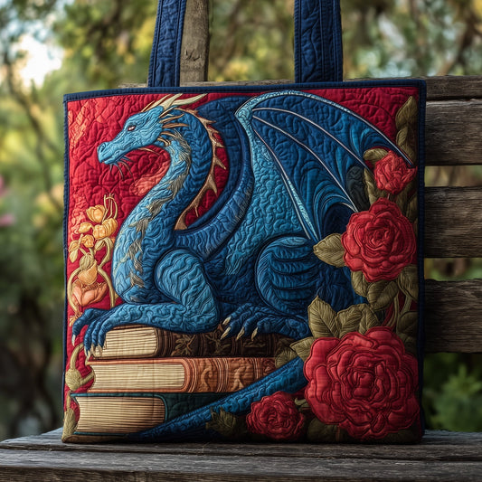 Everyday Dragon Book Quilted Tote