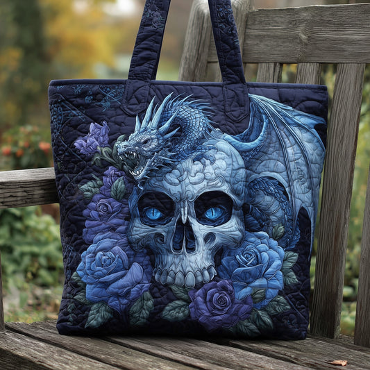 The Dragon Skull Quilted Tote
