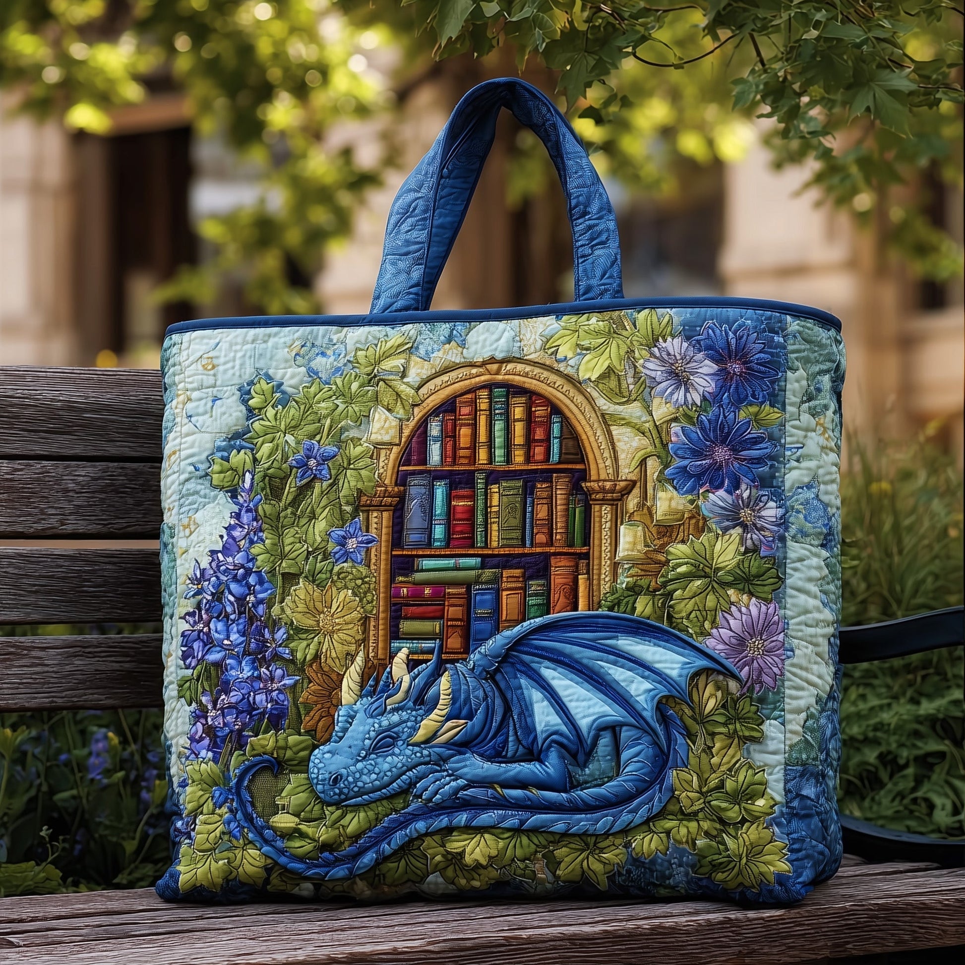 Everyday Sleeping Dragon Quilted Tote