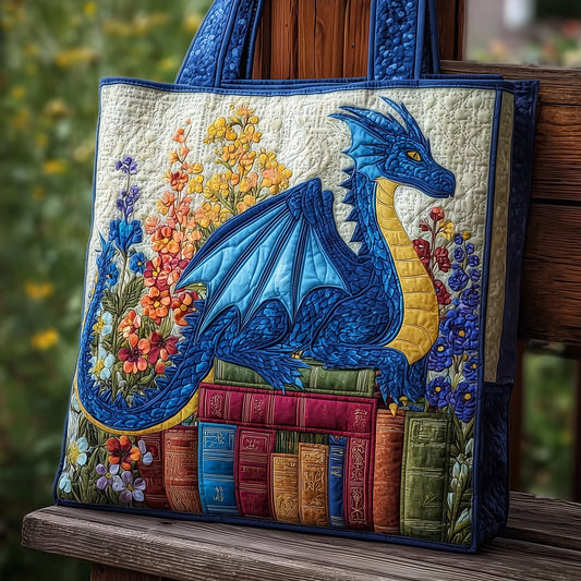 Everyday Bookworm Dragon Quilted Tote