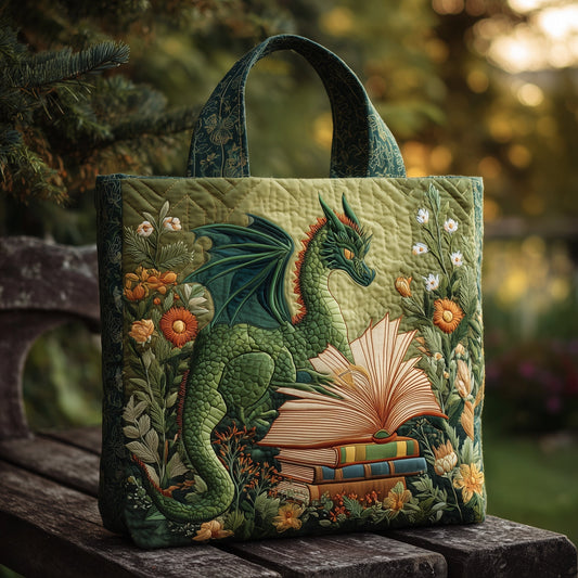 The Bookish Dragon Quilted Tote 5770