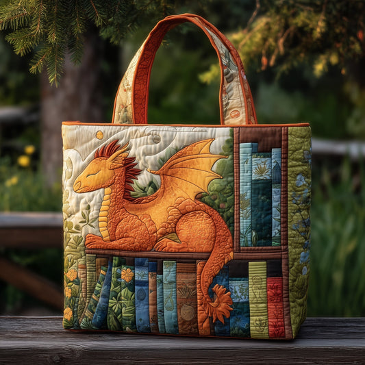 The Bookish Dragon Quilted Tote 5777