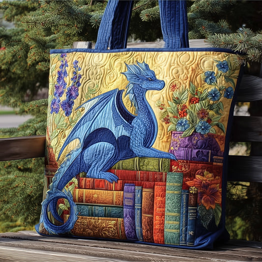 The Literary Dragon Quilted Tote 5780