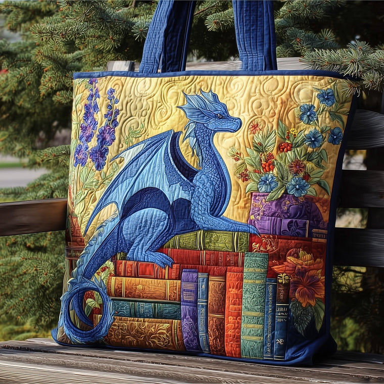 The Literary Dragon Quilted Tote 5780