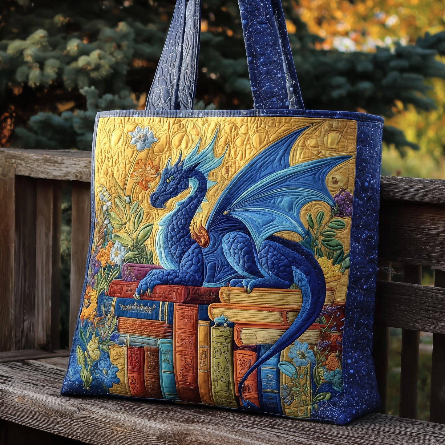 The Wisdom Dragon Quilted Tote 5781