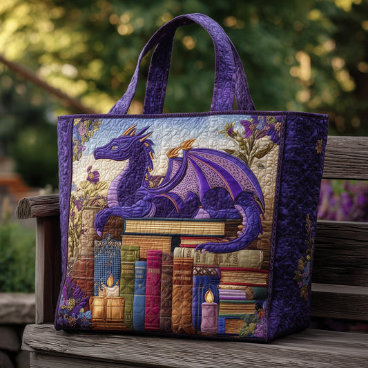 Everyday Purple Dragon Quilted Tote