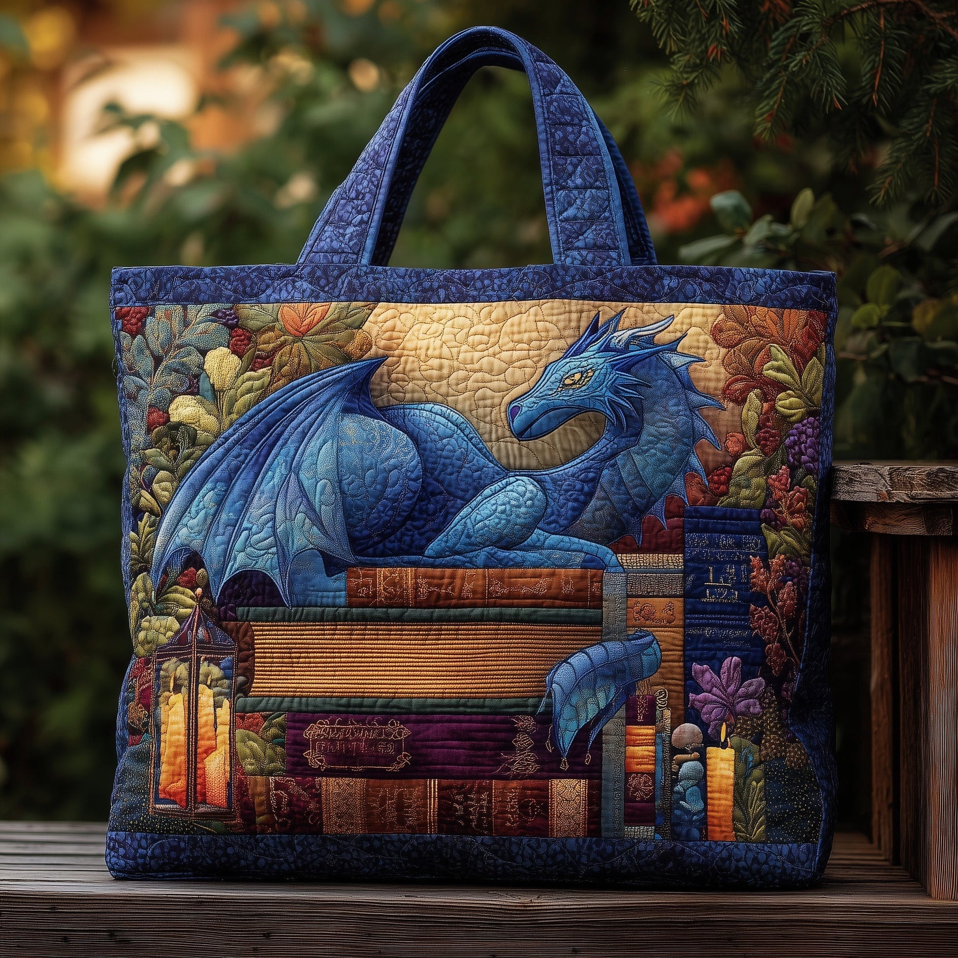 The Enchanted Dragon Quilted Tote 5786