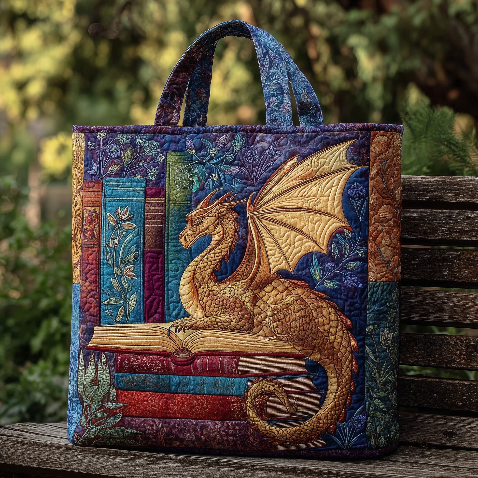 The Wisdom Dragon Quilted Tote 5789