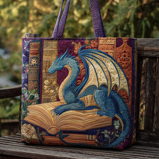 The Book Dragon Quilted Tote 5790