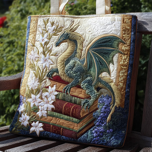 The Bookish Dragon Quilted Tote 5794