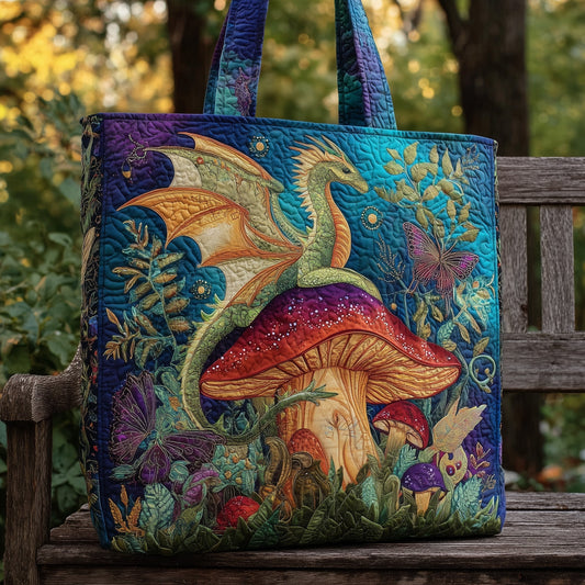 The Enchanted Forest Dragon Quilted Tote