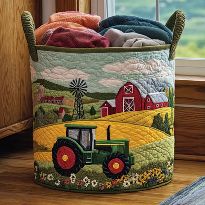 Peaceful Meadow Laundry Quilted Tote