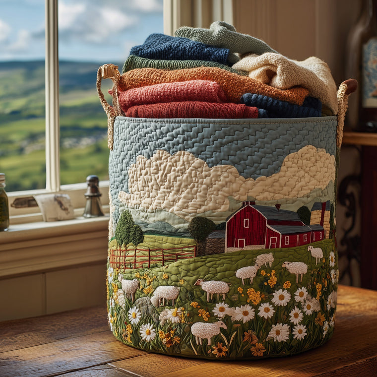 Sheep Meadow Laundry Tote Bag