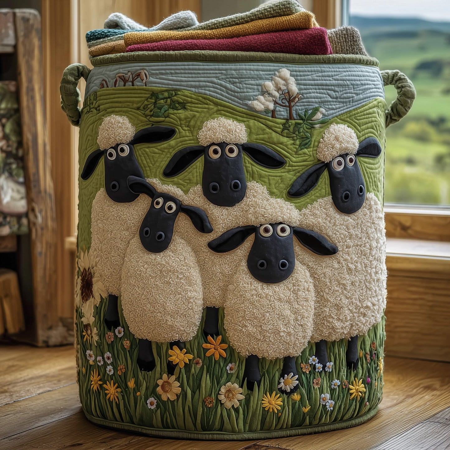 Sheep Heaven Laundry Quilted Tote