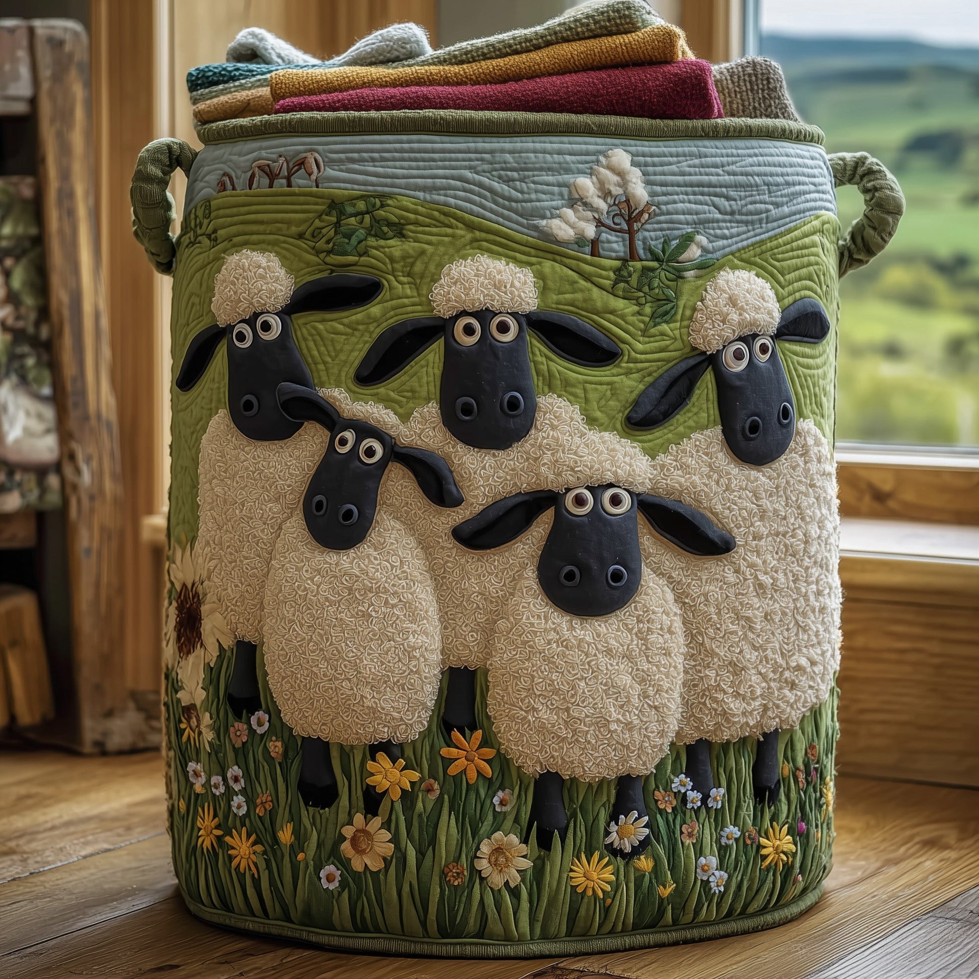Sheep Heaven Laundry Quilted Tote