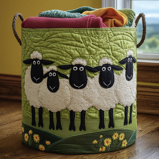 The Sheep Heaven Quilted Laundry Basket Tote 5883