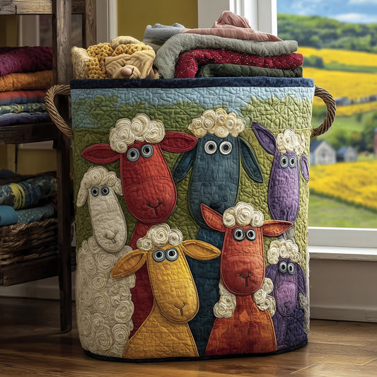 The Sheep Heaven Quilted Laundry Basket Tote 5884