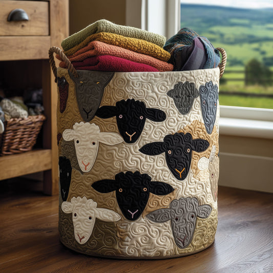 The Sheep Heaven Quilted Laundry Basket Tote 5885
