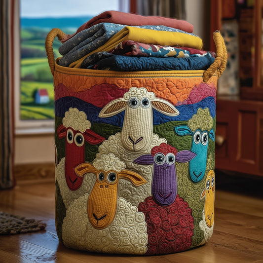 The Sheep Heaven Quilted Laundry Basket Tote 5887