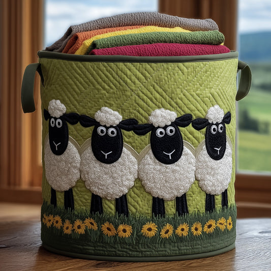 The Sheep Heaven Quilted Laundry Basket Tote 5888