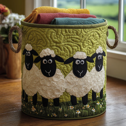 The Sheep Heaven Quilted Laundry Basket Tote 5889