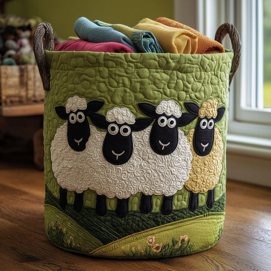 The Sheep Heaven Quilted Laundry Basket Tote 5890