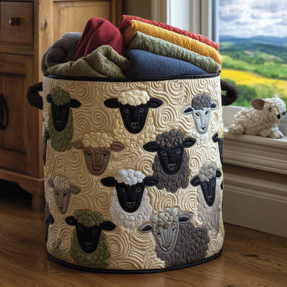 The Sheep Heaven Quilted Laundry Basket Tote 5892