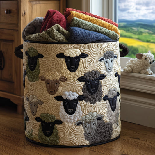 The Sheep Heaven Quilted Laundry Basket Tote 5892
