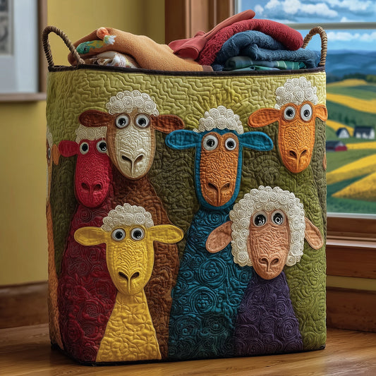 The Sheep Heaven Quilted Laundry Basket Tote 5893