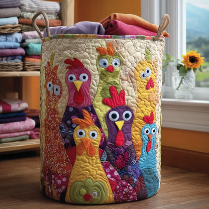 Funky Chicken Laundry Tote Bag