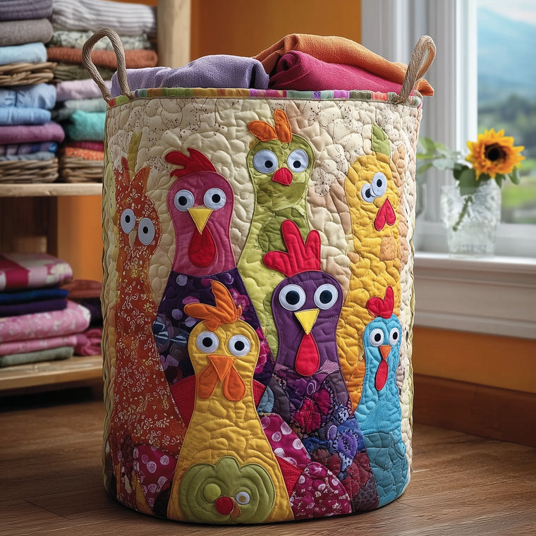 Funky Chicken Laundry Tote Bag