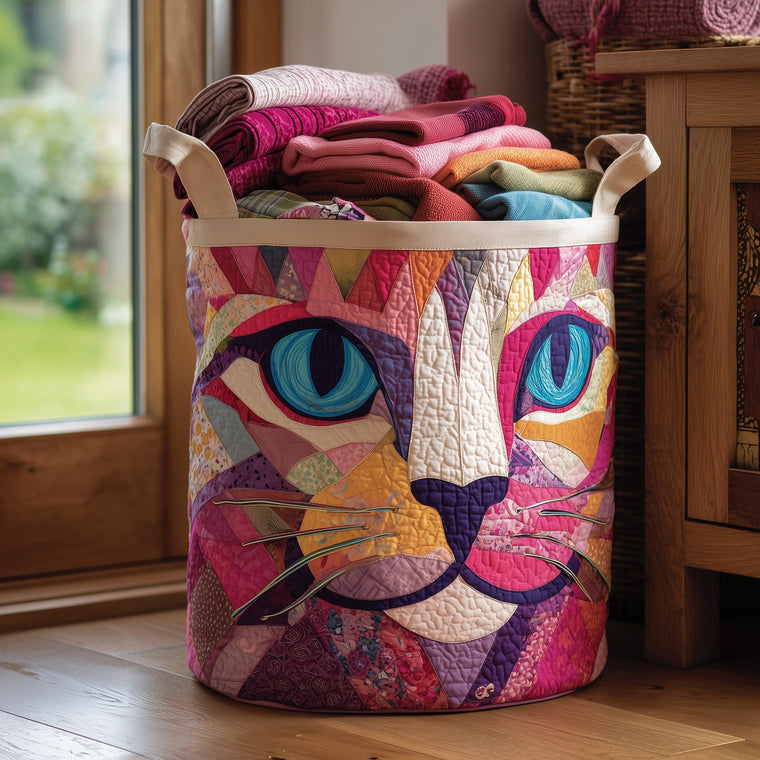 The Catitude Quilted Laundry Basket Tote 5912