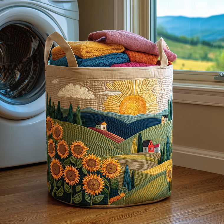 Sunflower Heaven Laundry Quilted Tote