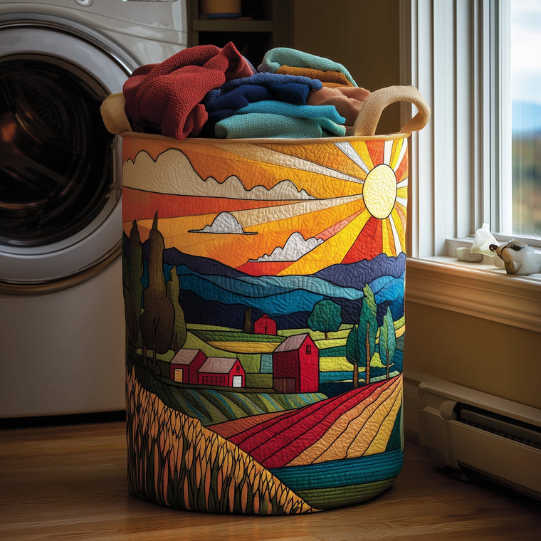 Bucolic Valley Laundry Quilted Tote