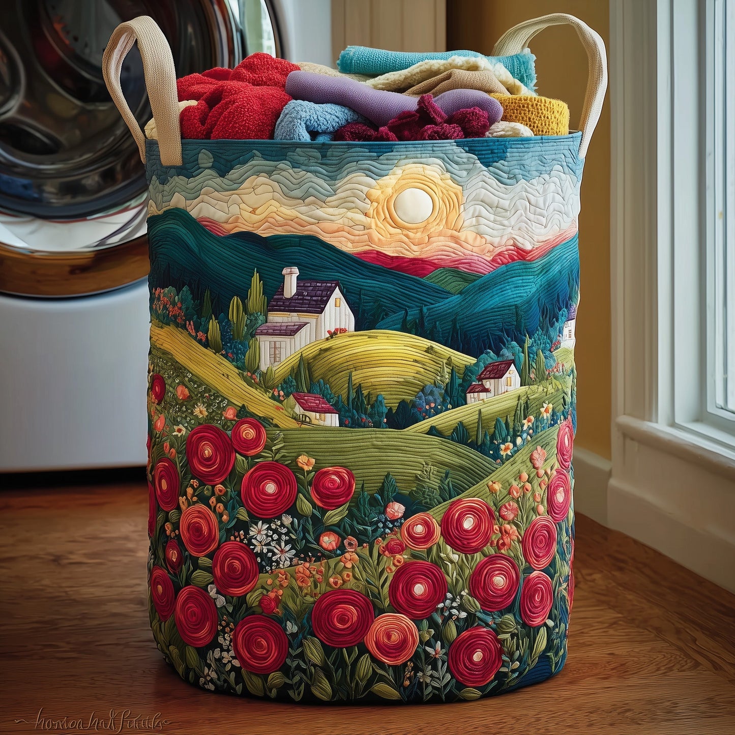 Blooming Hill Laundry Tote Bag