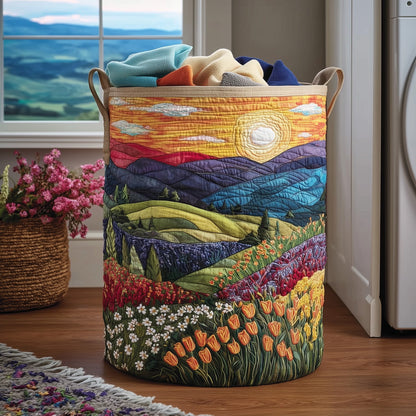 The Blooming Hill Quilted Laundry Basket Tote 5937